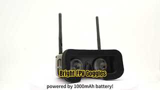 FPV Drone Goggles Φωτεινή οθόνη ιντσών 8 καναλιών