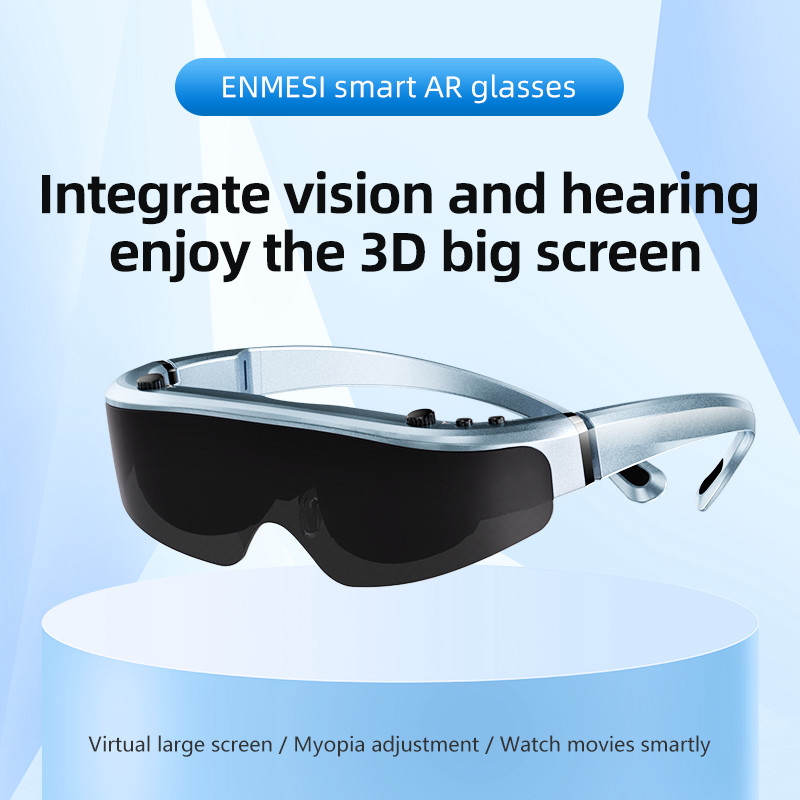 USB-C AR έξυπνα γυαλιά με 1800 Νιτς Μεγάλη FOV 43° 1080P 60Hz OLED οθόνη που τοποθετείται στο κεφάλι
