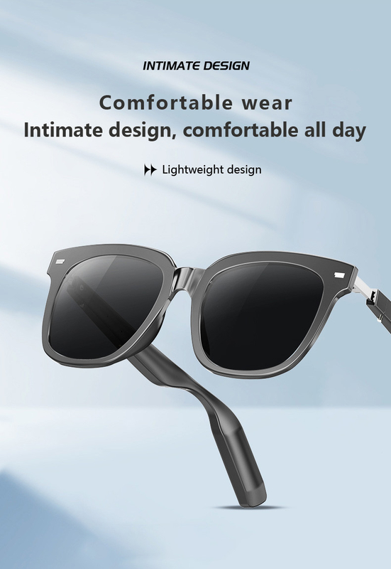 Bluetooth 5.3 Ultralight Smart Glasses 220mAh χωρητικότητα μπαταρίας Ακούστε μουσική 17g βάρος