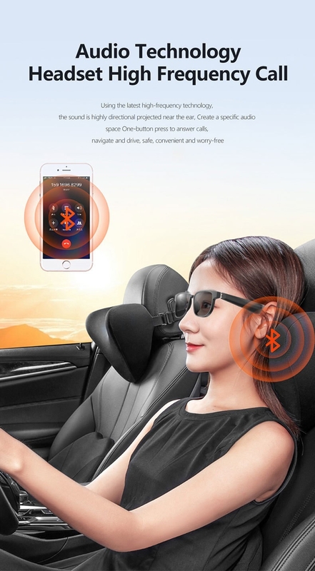 Μαύρα γυαλιά ηλίου Bluetooth με κλήση Bluetooth 5.1 έκδοση 90mAh 4-6 ώρες μουσική ώρα