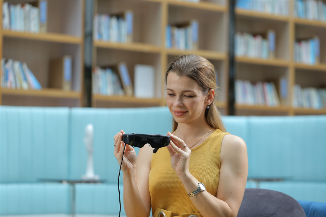 1080P 3D Γυαλιά HDMI & TYPE C 1800 Nits VR έξυπνα γυαλιά για βίντεο / παιχνίδια