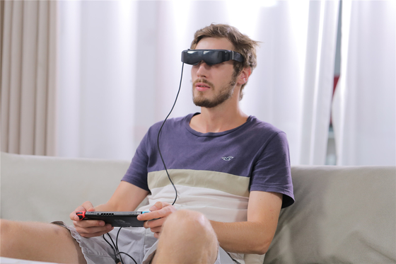 1080P 3D Γυαλιά HDMI & TYPE C 1800 Nits VR έξυπνα γυαλιά για βίντεο / παιχνίδια